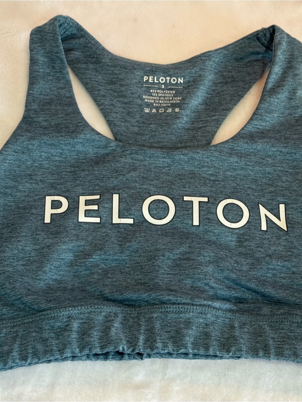 Peloton Heathered Charcoal Grey Sports Bra